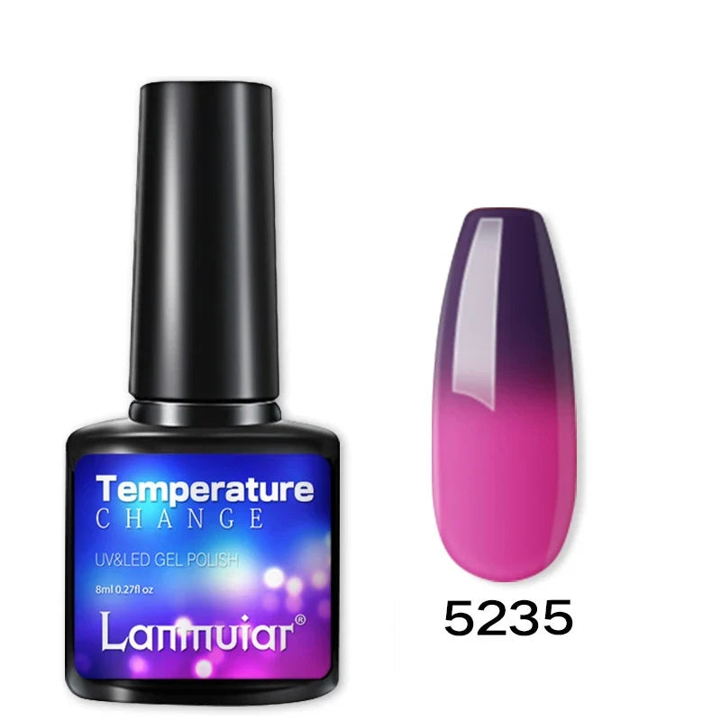 Temperature Color Changing Thermal Nail Polish Fast Drying Water-based Gradient Nail Varnish Manicure Supplies Nail Art