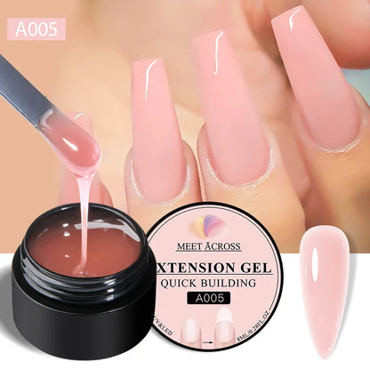 Milky White Nail Extension Gel Clear Nude Building UV Gel For Nails Finger Extensions Form Tips French Nails Manicure Nail Art