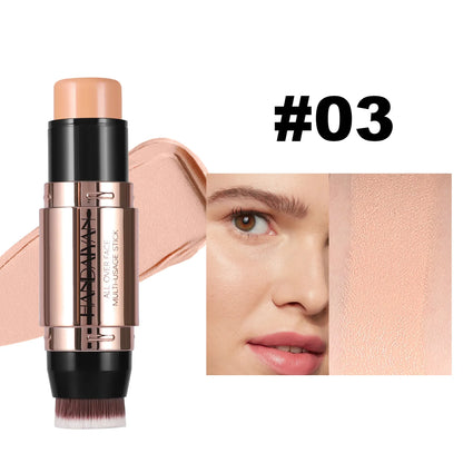 HANDAIYAN Double Head Highlighter Stick Natural Waterproof Silky Smooth Stereoscopic Nose Shadow Concealer Makeup