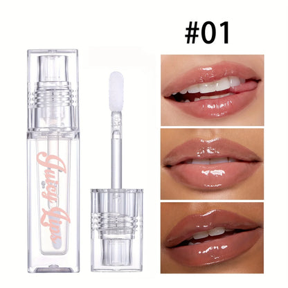 Hydrating Crystal Lip Oil - Plumping & Moisturizing Gloss Tinted