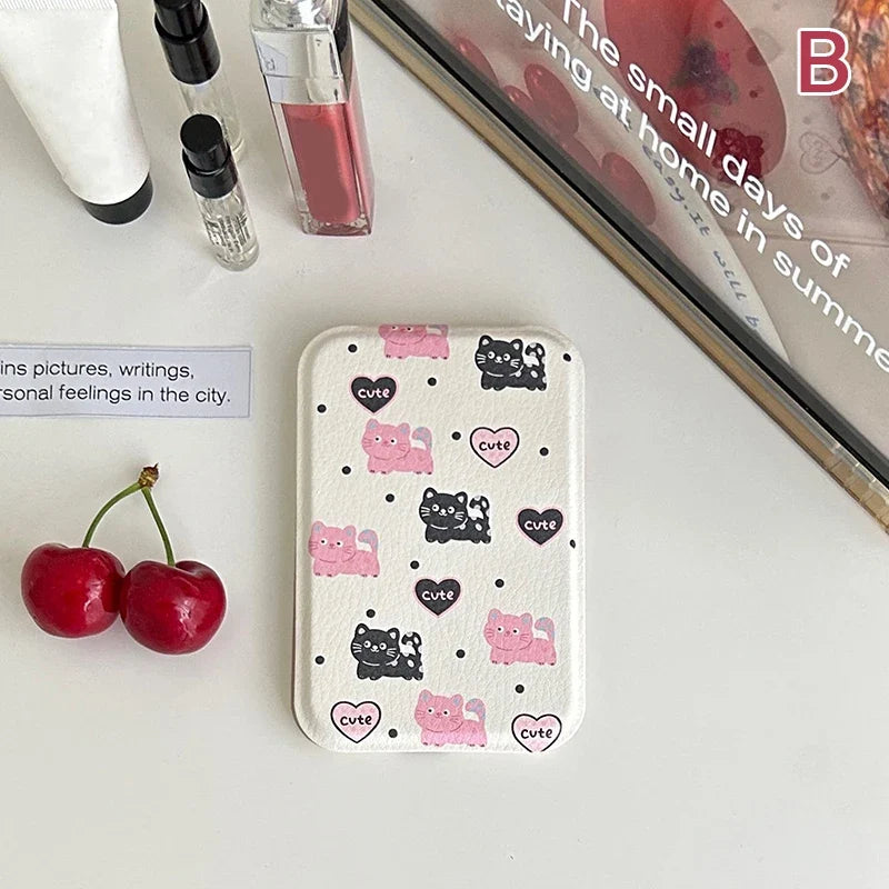 Desktop Small Folding Cosmetic Mirrors High Definition Women Vanity Tools Portable Mini Makeup Pocket Mirror Adjustable Angle