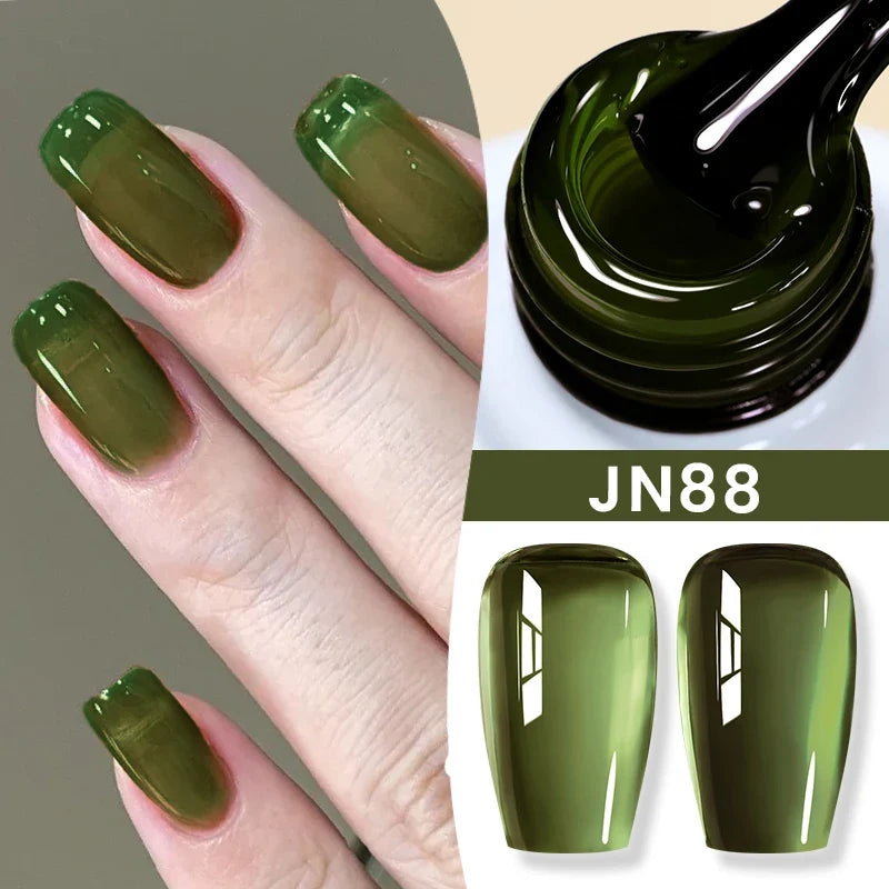 BORN PRETTY Jelly Nude Gel Nail Polish 10ml Light Pink Peach Translucent Color UV Light Cure Gel Varnish Nail Art DIY at Home