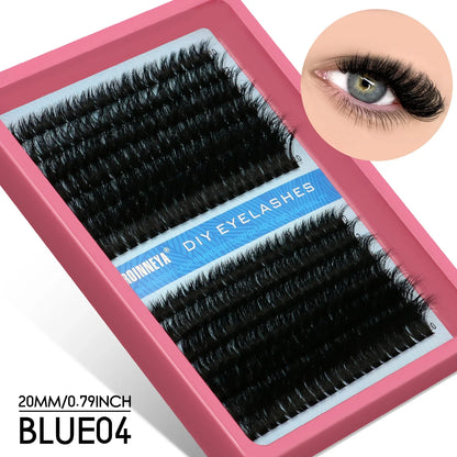 GROINNEYA Fluffy Thick DIY Eyelashes Cluster D/DD Curl Wispy Individual lashes Mix Eyelash Extensions False Eyelashes Extension