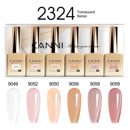 6pcs*9ml CANNI HEMA FREE Nail Gel Polish Set Gorgeous Color Semi Permanent Pigmented Painting Gel Soak off UV LED Gel Nails Kit
