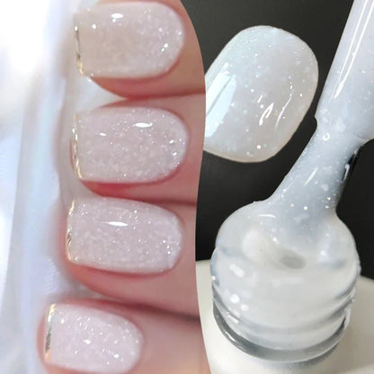BORN PRETTY 10ml Sliver Carat Mirage Reflective Glitter Gel Nail Polish Sparkling Ultra Shine Soak Off UV Nail Art Gel Varnish