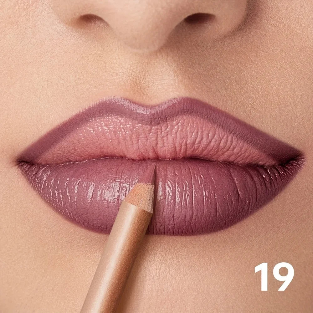 Matte Lip Liner Pencil Nude, Long-Lasting Waterproof, Smudge-Proof, Precise Outline, Smooth Creamy Formula