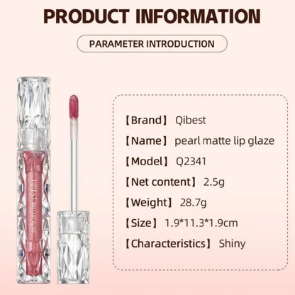 Diamond Shimmer Waterproof Lipgloss 10 Colors Liquid Lipstick Glitter Shiny Pearl Glaze Long Lasting Lip Tint Women Makeup