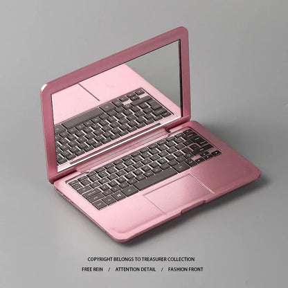 Creative Portable Mini Computer Mirror Foldable Laptop Shape Makeup Mirror High Quality Pocket Mirror Beauty Makeup Mirror