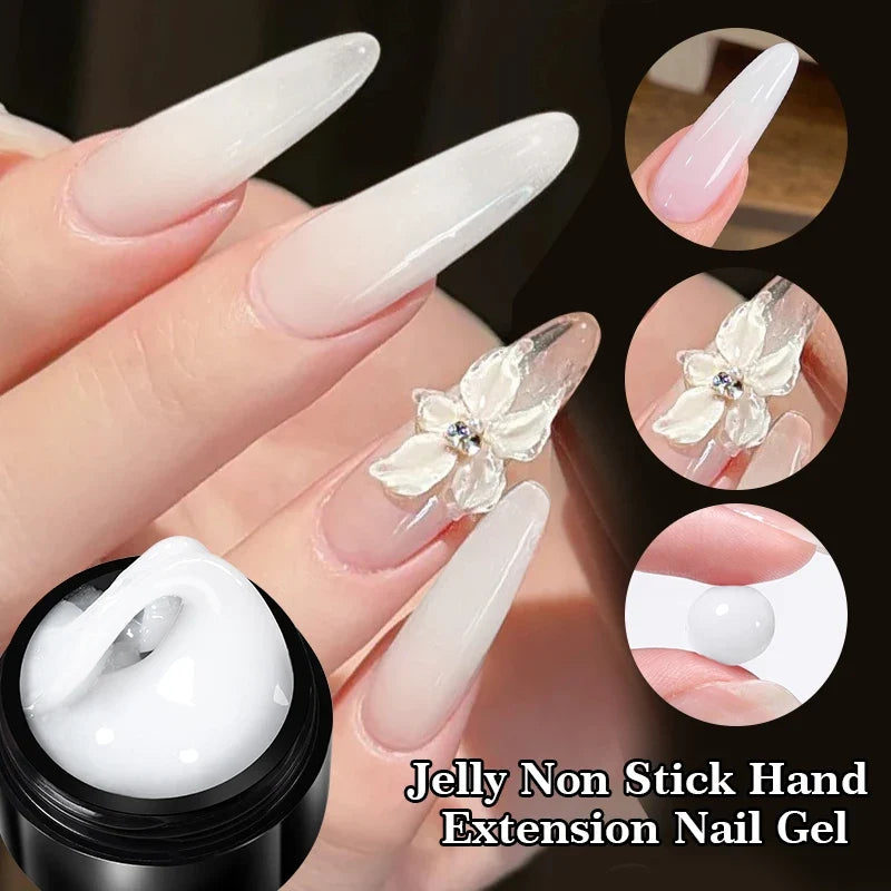 BORN PRETTY 15ml Clear Non Stick Hand Extension Gel 3D Shaping Sculpting Carving Nail Art Solid Hard Gel for Fake Nail