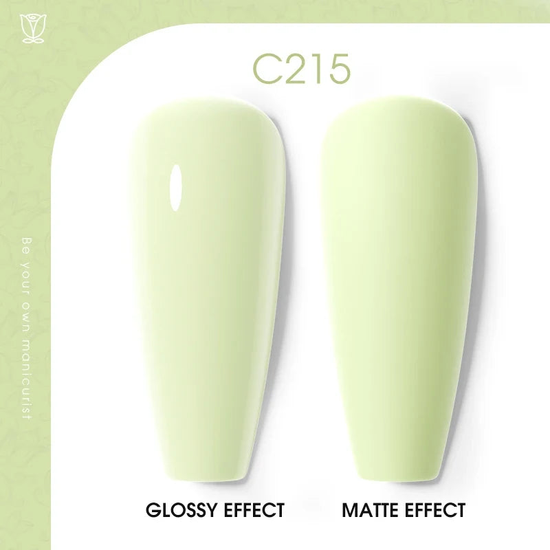ROSALIND 7ml/15ml Summer Green Gel Nail Polish Semi Permanent Nail Art Manicure Soak Off Top Base Matt Hybrid Varnishes UV Gel