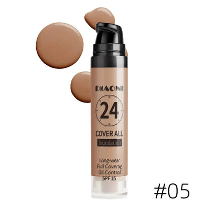 Professional makeup 9-color waterproof moisturizing liquid fully covering concealer 24H durable liquid foundation natural matt