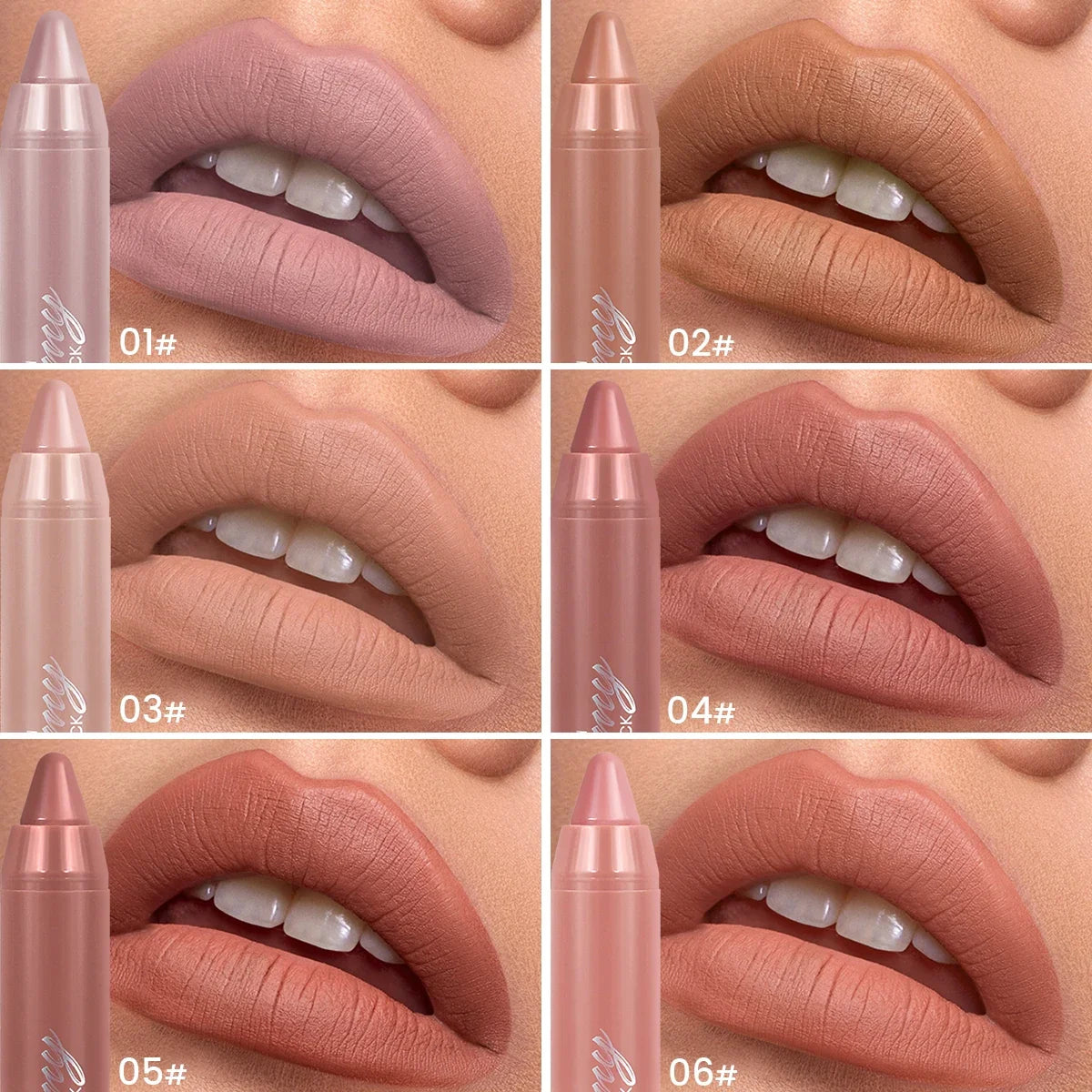 Multiple Colors Matte Lip Liner, Use As Lip Liner and Lipstick, Easy To Accurately Apply, Waterproof Long-lasting Non-stick