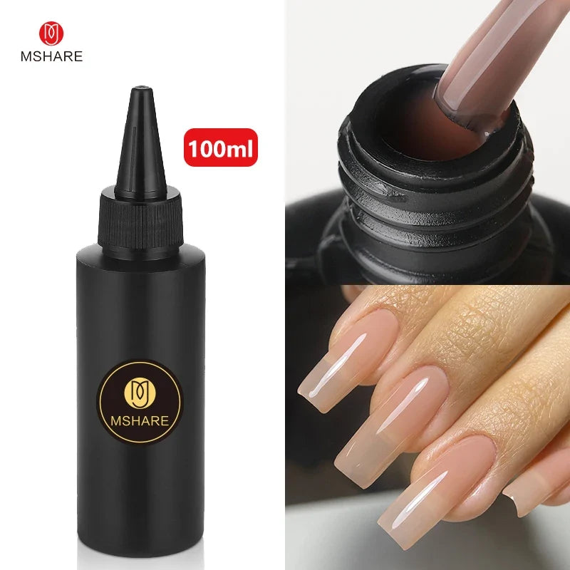 MSHARE 100ML Nail Gel Polish Soak Off UV LED Nails Vernis Semi Permanent Varnish Polish White Red Nail Gel Art
