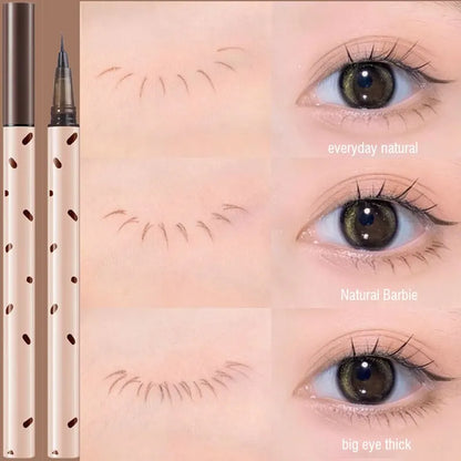 Ultra Thin Head Eyeliner Liquid Pen Upper And Lower Eyelashes Eyeliner Pen Waterproof Smooth Not Easy To Apply Eyeliner Pen
