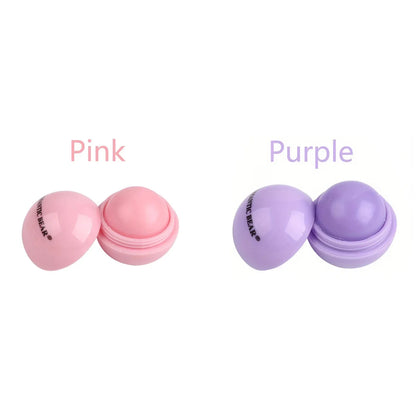 Cute Ball Shaped Lip Balm - Hydrating, Soothing, and Long-Lasting Lip Plumper with Non-Stick Cup for Preventing Frost Cracking a
