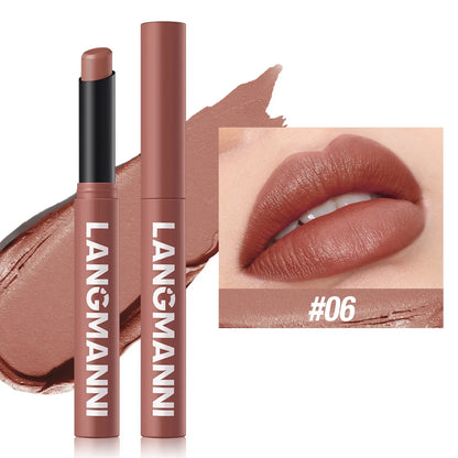 12 Color Matte Lipstick Non-Stick Cup Long-Lasting Velvet Finish Lipstick Pen  Smooth Matte Lip Color Waterproof Non-Fading