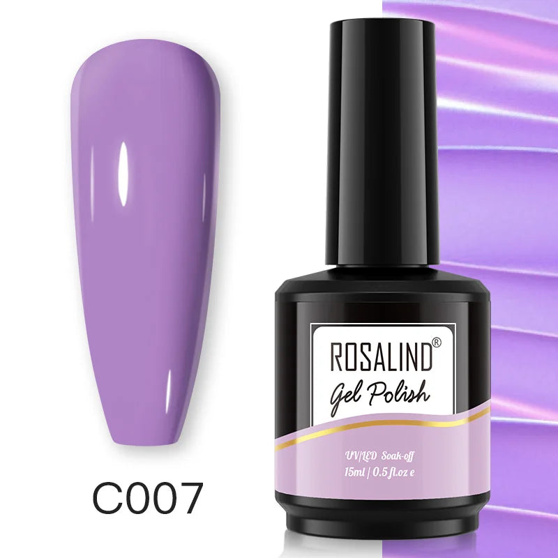 ROSALIND 7ml/15ml Summer Green Gel Nail Polish Semi Permanent Nail Art Manicure Soak Off Top Base Matt Hybrid Varnishes UV Gel