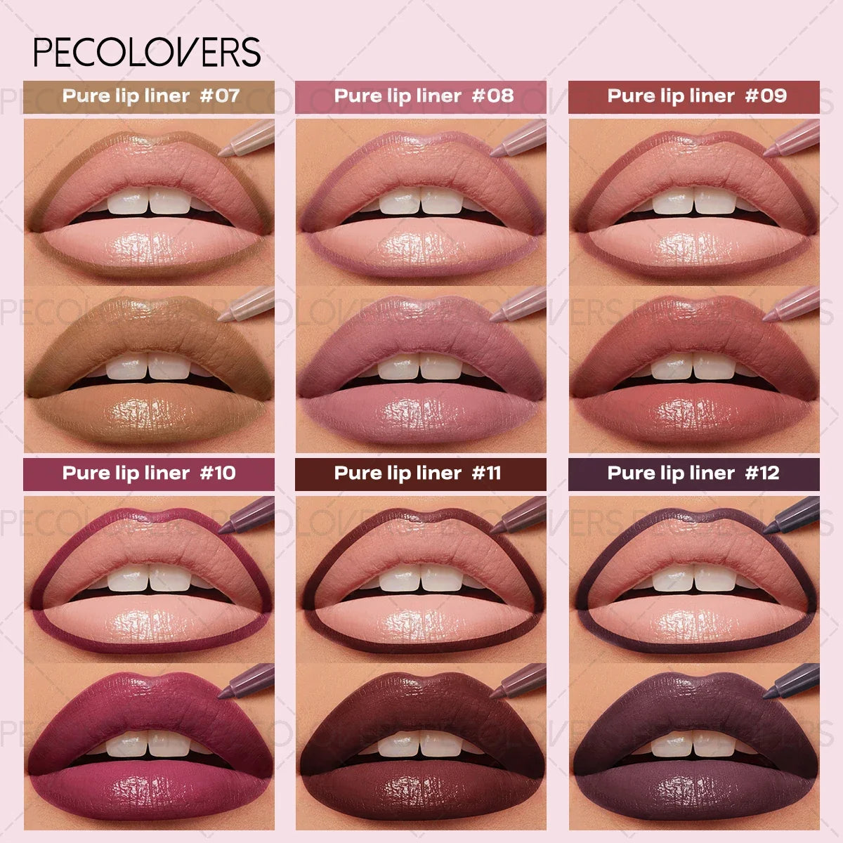 1PC 2-in-1 Lip Liner&Lip Gloss Pen-Matte Colors&Waterproof Long-Lasting ,Velvety Pencil for Plump Lip Outline, Easy Application