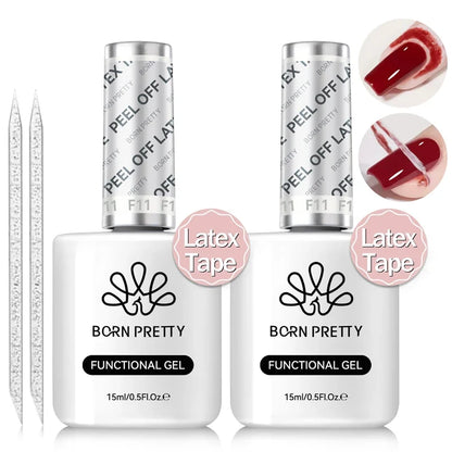 BORN PRETTY 15ml Peel Off Nail Latex Tape Gel Nail Polish Anti-freezing Quick Dry No Need for Curing Nails Finger Protector Tool