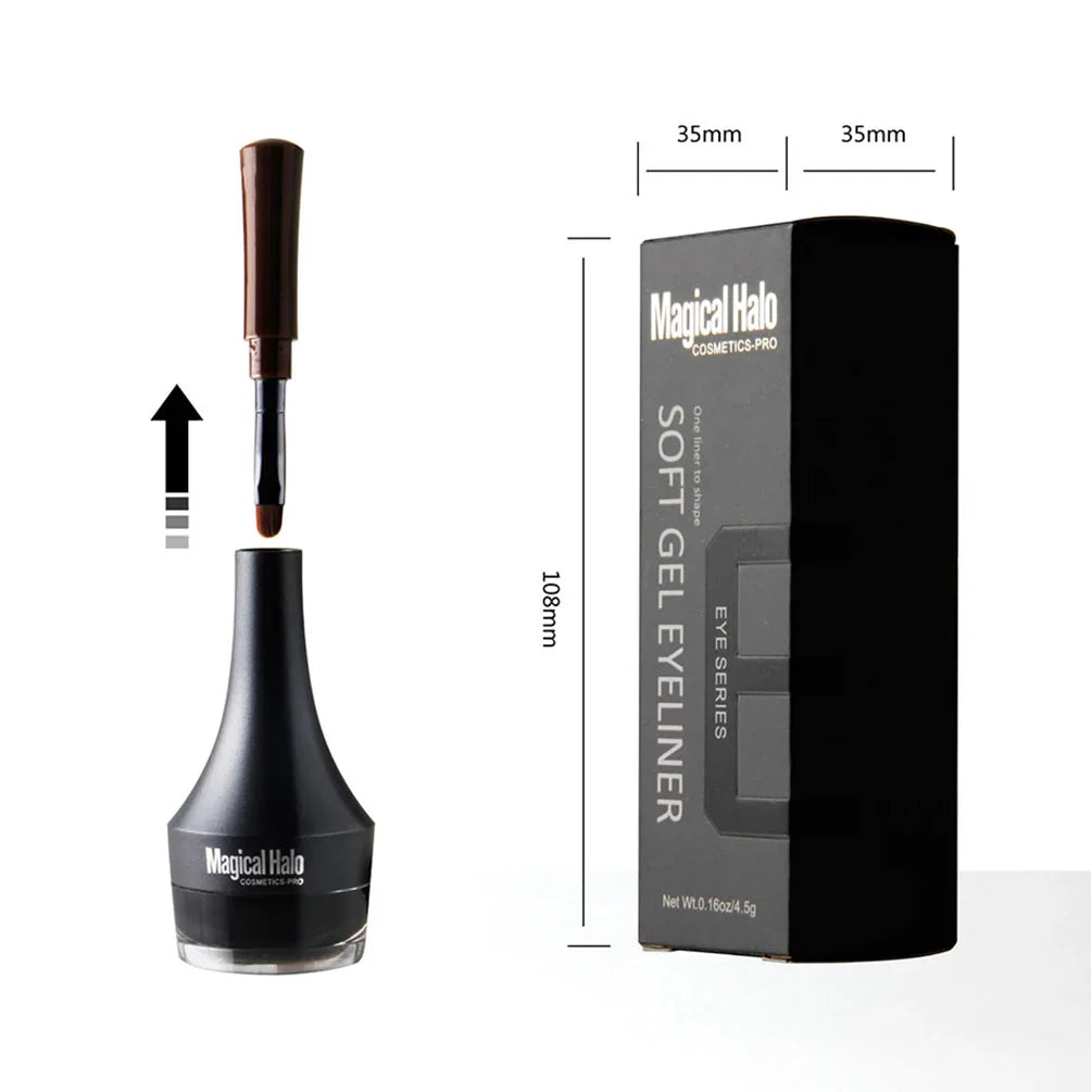 Waterproof Eyebrow Pomade & Gel Eyeliner Cream - Long-lasting 4.5g