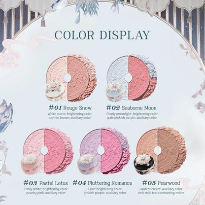 Flower Knows Butterfly Cloud Collar Collection Rouge Box Highlighting & Blush Duo Powder Brightening Auxiliary colors 6g