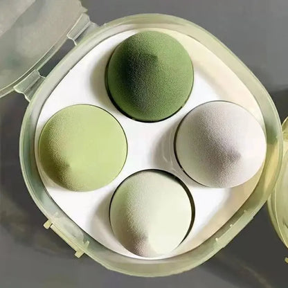 4pcs Beauty Egg Makeup Sponge Set Foundation Make Up Sponge With Egg Box Perfect For Face Cream Powder