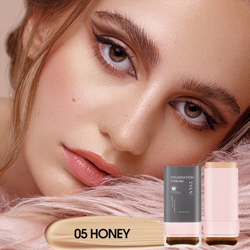 TVLV Concealing Foundation Stick with Built-In Brush - Waterproof