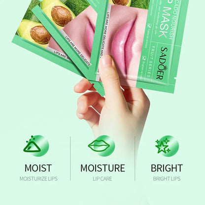 30pcs Fruits Lip Mask Moisturizing Nourishing Collagen Lip Patches Plump Lips Beauty Skincare Lips Pads Lipmask Skin Care