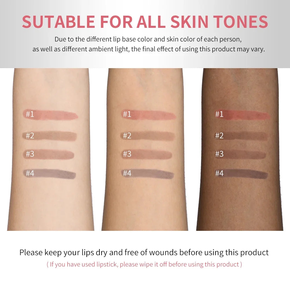 Lip Liner Pencil Peel Off Lip Stain Tattoo Long Wearing Matte Waterproof Smudge Proof Transfer Proof Lip Cosmetic For All Day