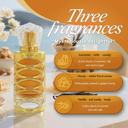 Sweet Caramel Vanilla Perfume for Women 50ml, Long Lasting Honey Musk Fragrance, Confident & Sexy Scent for Date Night, Gift for