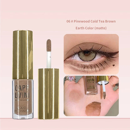 Cappuvini Liquid Eyeshadow Matte Pearlescent Fine Sparkling Long-Lasting Makeup Eye Shadow Highlighter