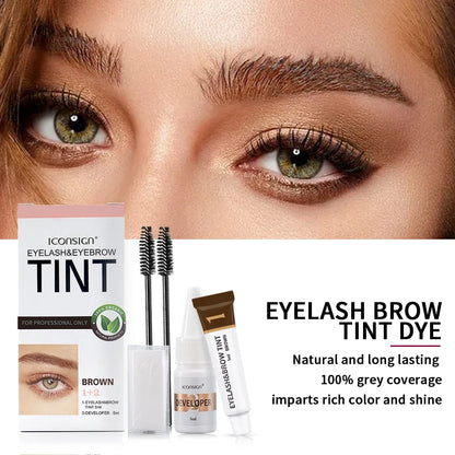 Iconsign Eyelash and Eyebrow Dye Tint Kit - Waterproof Cream