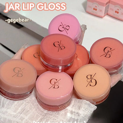 Canned Jam Lip Gloss Gege Bear Jam Lip Honey Moisturizing and Shiny Mirror Non Sticky Makeup Lip Glaze