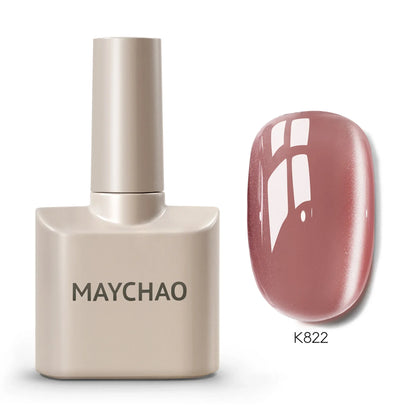MAYCHAORomantic Galaxy Cat Eye Gel Nail Polish With Magnet Soak off UV Holographic Magnetic Rainbow Gel Polish for Nail Manicure