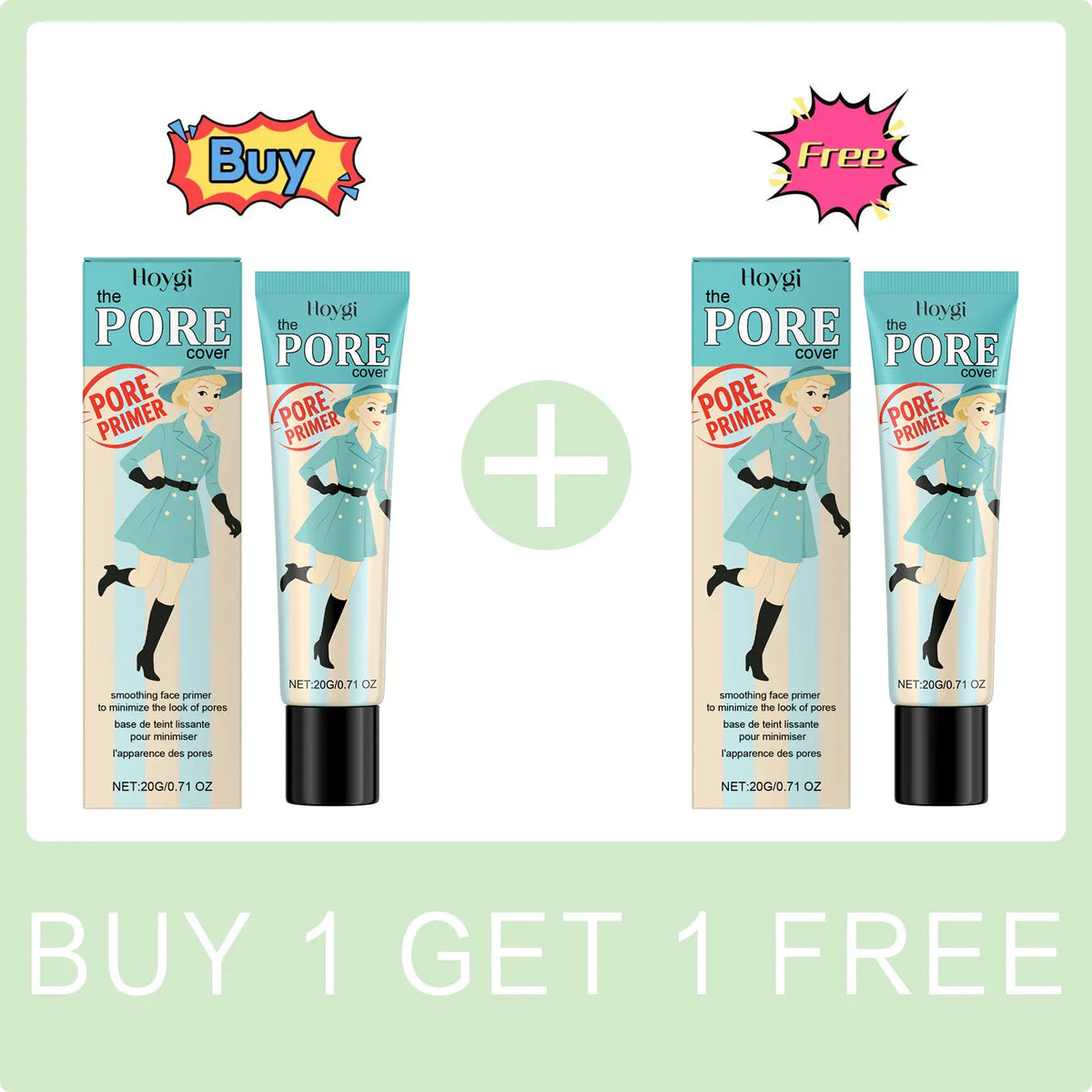 Pre-Makeup Pore Primer Even Skin Tone Oil Control Smoothing Skin Texture Invisible Pores Moisturizing Waterproof Makeup Cosmetic