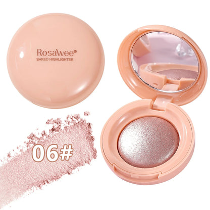 Face Highlighter Palette, High Glossy Face Illuminator Palette, Natural Glow Finish, Pearl Shimmer Smooth Baked Powder