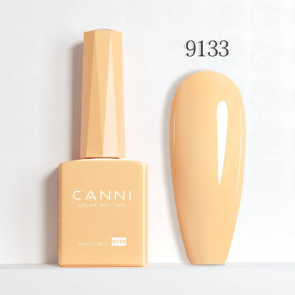 CANNI Hema Free Nail Gel Polish Fall Color Collection Semi Permanent Diamong Long Wear Top Coat Red Gorgeous JellyNude Color 9ml