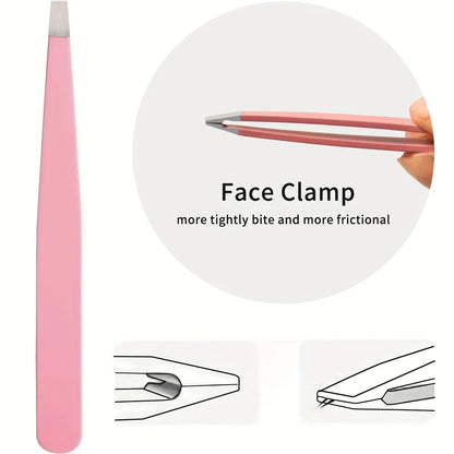 Professional 1/2/4 Piece Precision Stainless Steel Unisex Eyebrow Tweezers Set, Non-Slip Textured Handles, Fast Eyebrow Shaping,