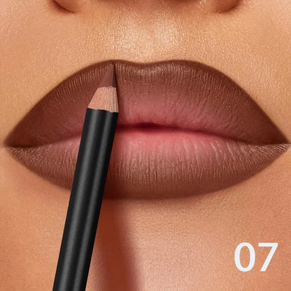 6-Color Waterproof Matte Lip Liner - Long-Lasting, Non-Transfer Formula, Matte Finish, 6 Versatile Shades