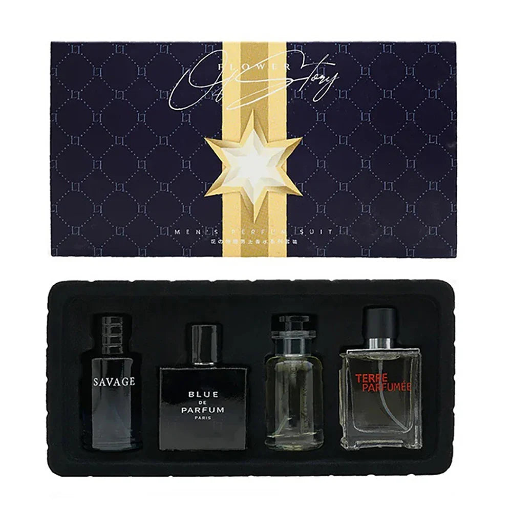 Luxury Brand Perfume Men Cologne Parfums Homme Gift Box 4Pcs Set 100ml Perfumes Masculinos Natural Floral Fruity Scent SprayLuxu