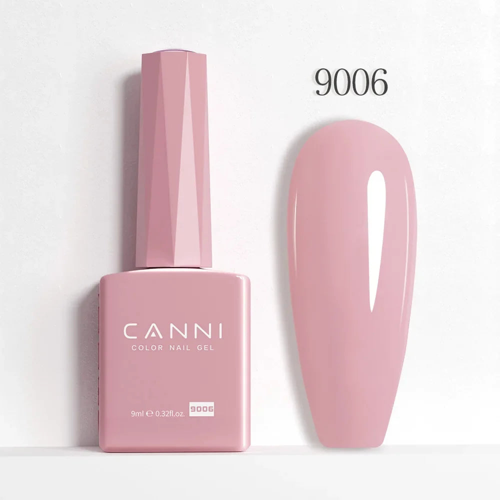 CANNI Hema Free Nail Gel Polish Fall Color Collection Semi Permanent Diamong Long Wear Top Coat Red Gorgeous JellyNude Color 9ml