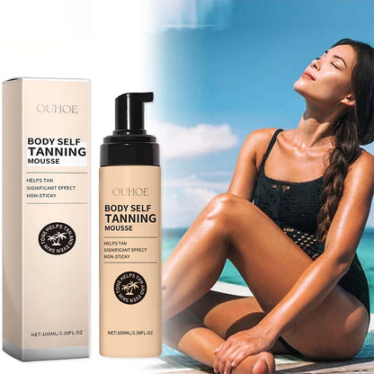 Summer Tanning Body Mousse 100ml Sun-promoting + Moisturizing Bronze Glossy Skin 0 Uv Damage Natural Tanning Wheat Skin Cream