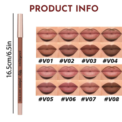 3Pcs/Set Brown Matte Lip Liner | Creamy waterproof formula | Long-lasting, waterproof, smudge-resistant | Highly pigmented