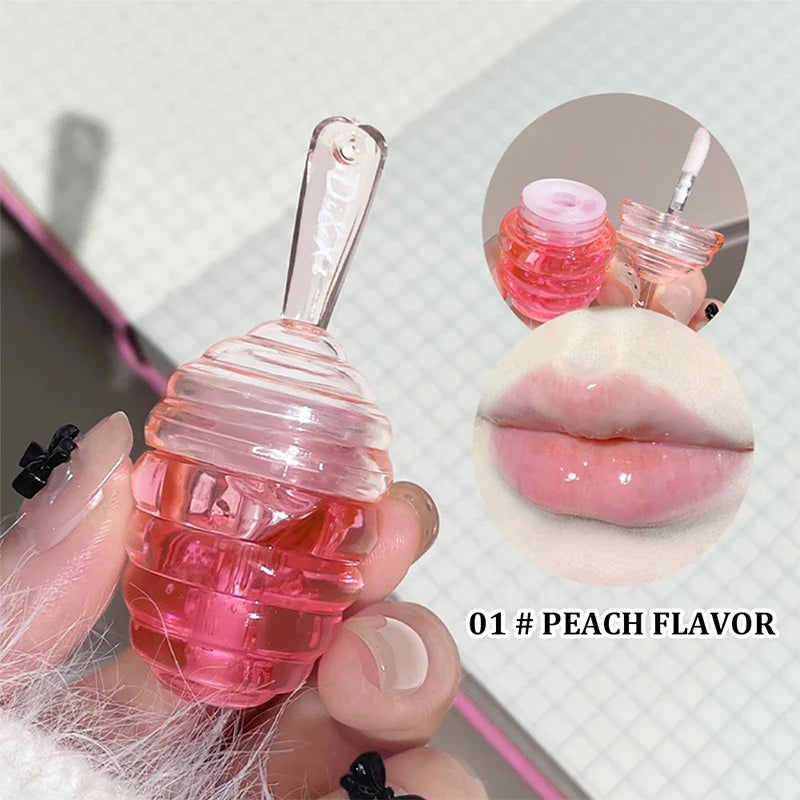 Kleines Honeypot Lippenöl, feuchtigkeitsspendendes und verblassendes Lippenmuster, Wasser-Lippenbalsam Dudu Lips