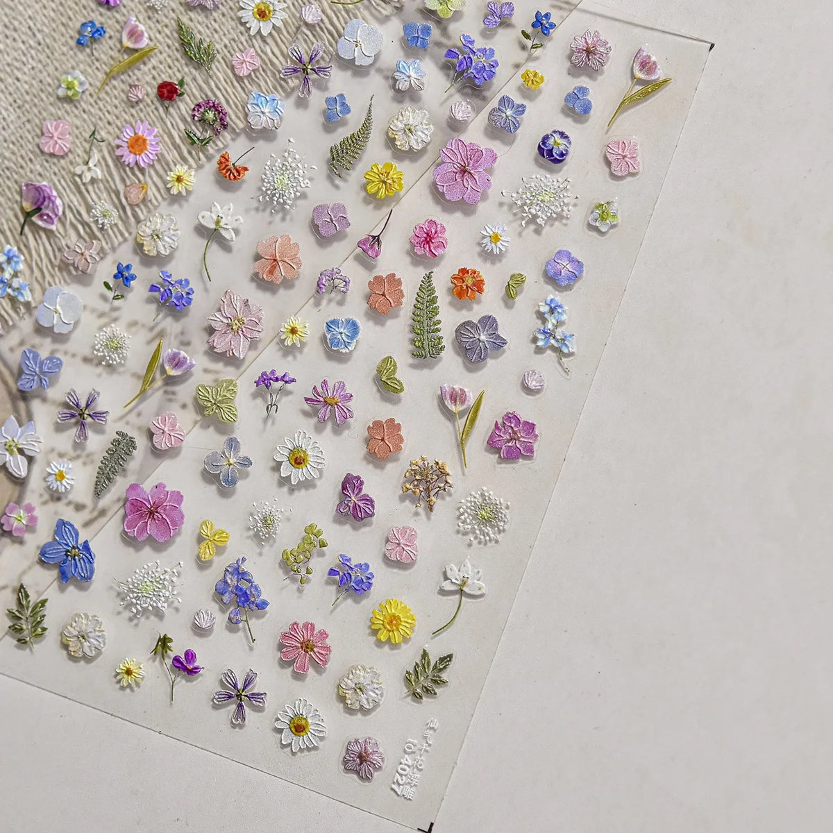 1pcs Dream Flower Window Shell Light Nail Art Stickers Japanese Flower Self Adhesive Stickers Press On Nails Decoration Decals