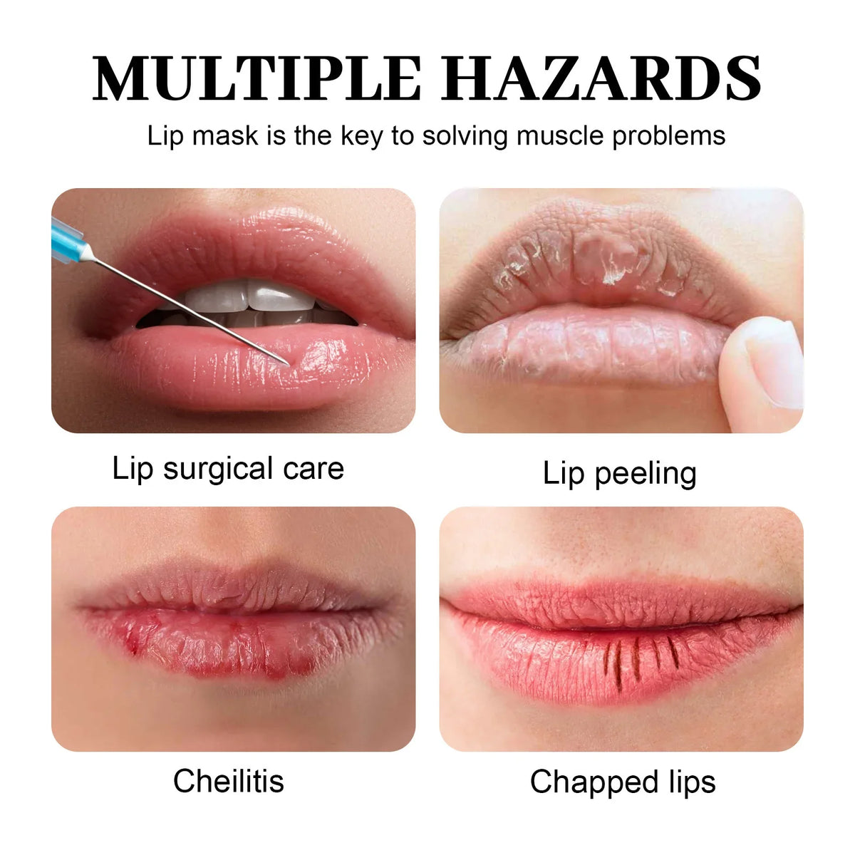 Exfoliating Lip Mask Anti Dryness Cracked Remove Dead Skin Repair Gloss Plumper Moisturizing Brightening Reduce Lip Lines Patch