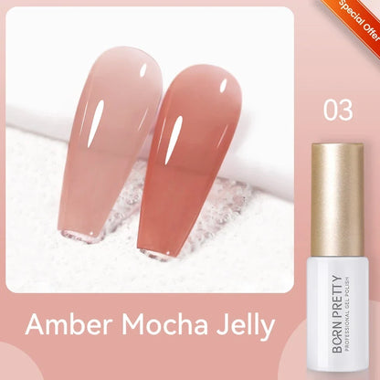 BORN PRETTY 10ml Sliver Carat Mirage Reflective Glitter Gel Nail Polish Sparkling Ultra Shine Soak Off UV Nail Art Gel Varnish