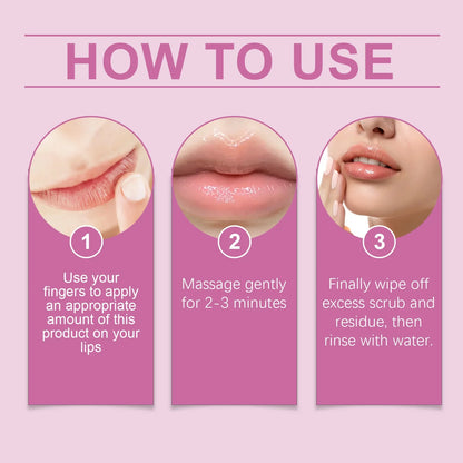 Gentle Lip Scrub, Exfoliating & Moisturizing Lip Care, Hydrating Sugar Scrub for Soft Smooth Lips