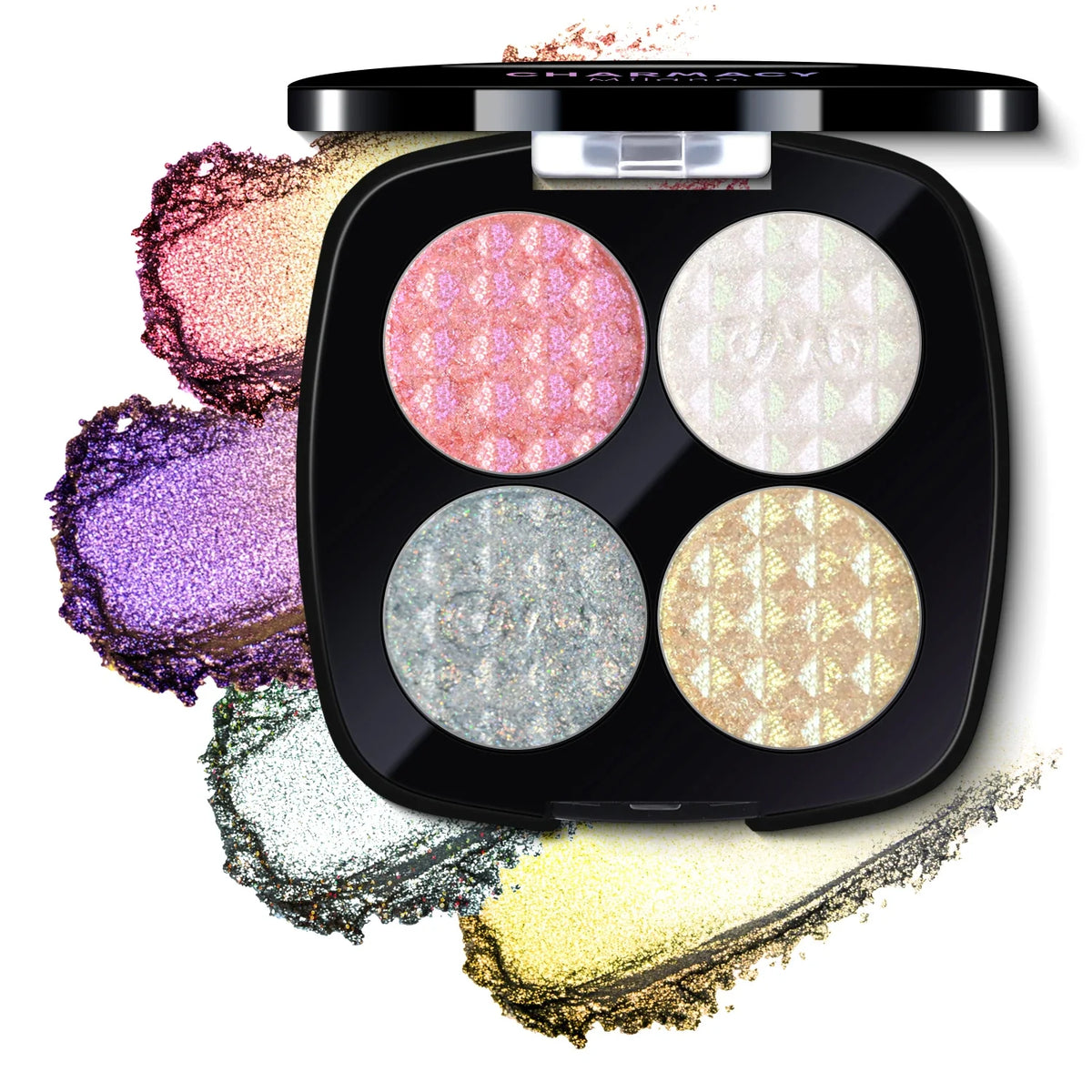 Charmacy 4 Colors Duochrome Eyeshadow Palette - Multichrome Shimmer