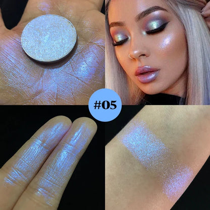 Monochrome Chameleon Highgloss Glitter Multi-use Eye Shadow Powder Glitter Metallic Aurora 3D Nose Shadow Brightening Cosmetic